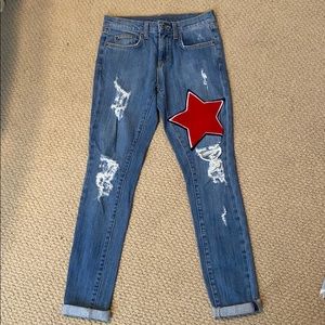 LF Carmar Jeans with Red Star Patch
